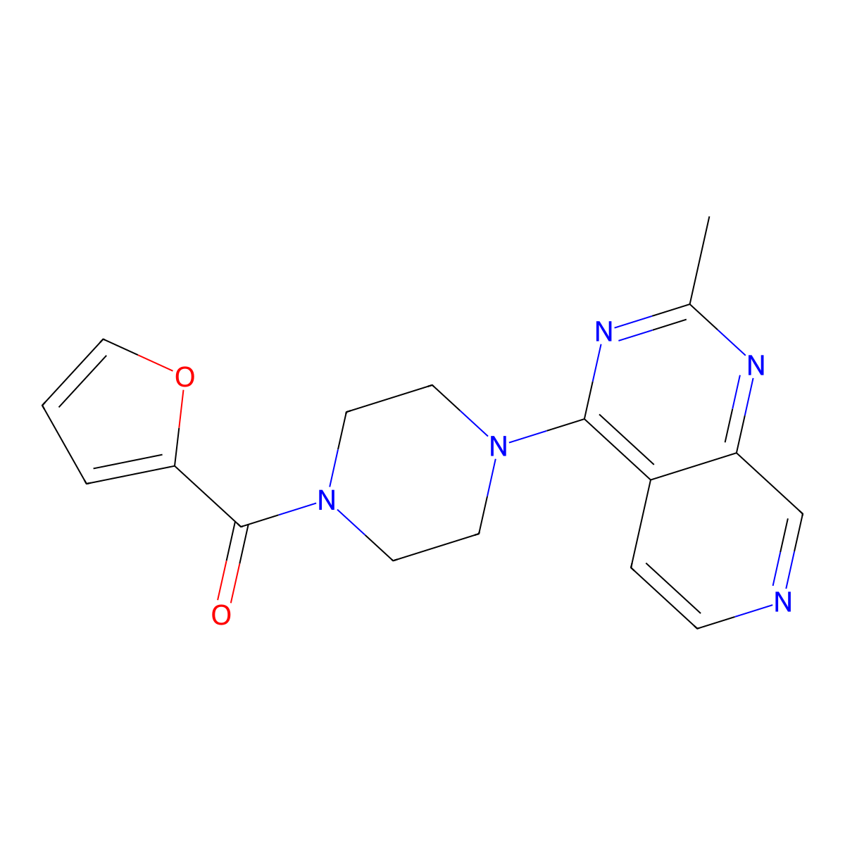 1-(Furan-2-carbonyl)-4-{2-methylpyrido[3,4-d]pyrimidin-4-yl}piperazine molecular structure, CAS 3054564-31-4