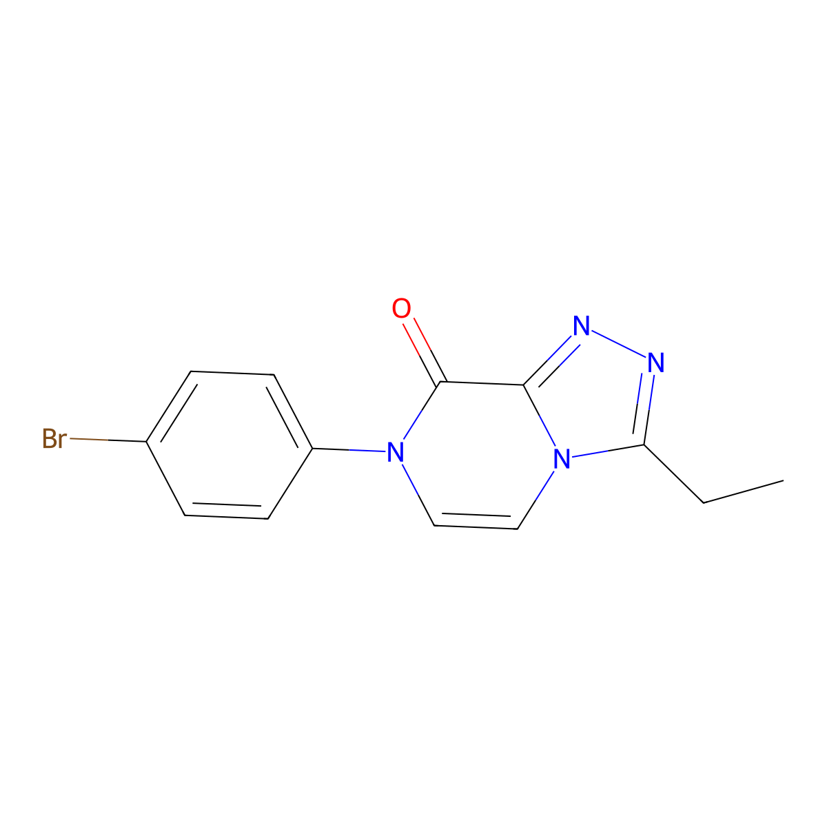 7-(4-bromophenyl)-3-ethyl-7H,8H-[1,2,4]triazolo[4,3-a]pyrazin-8-one molecular structure, CAS 3054564-36-9