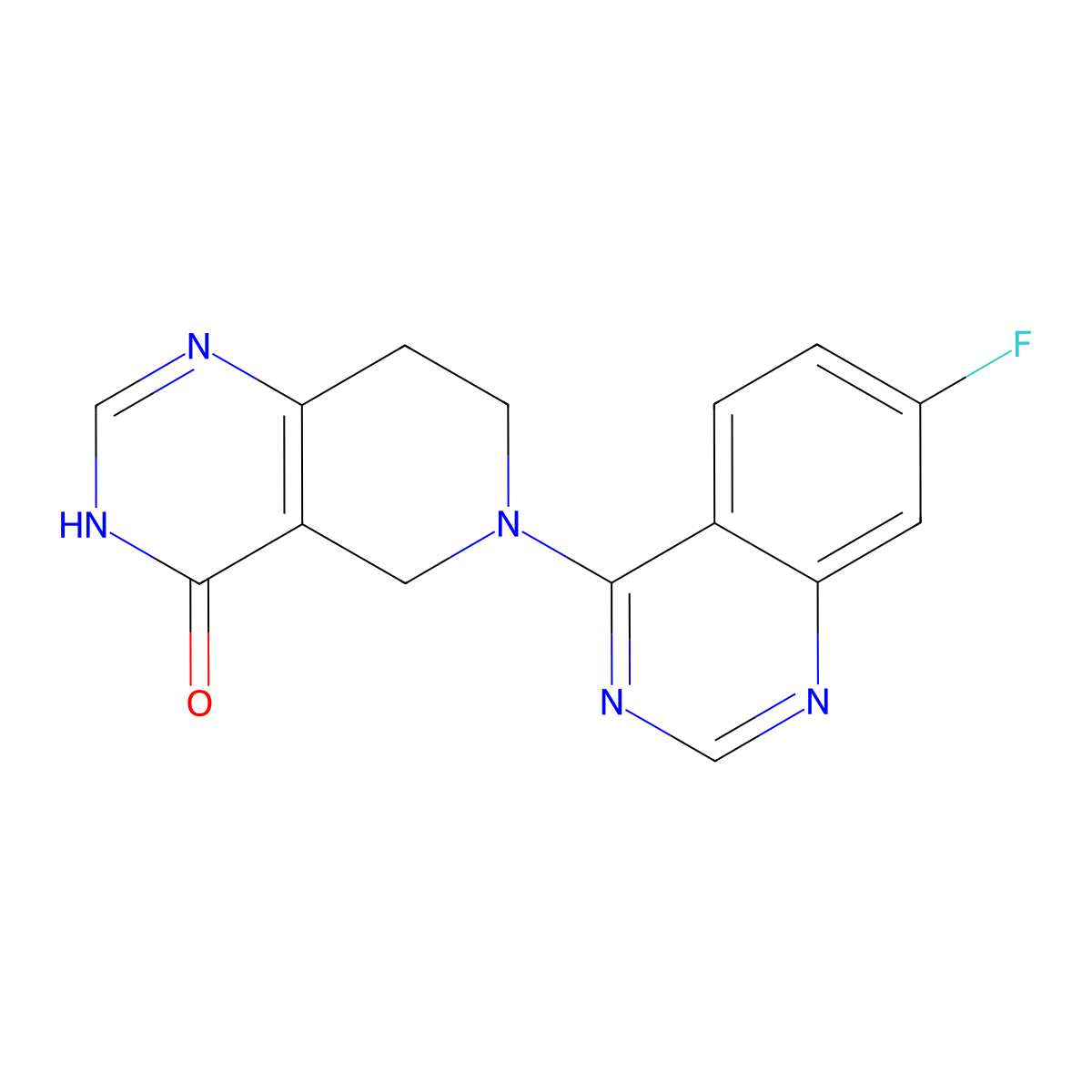 6-(7-fluoroquinazolin-4-yl)-3H,4H,5H,6H,7H,8H-pyrido[4,3-d]pyrimidin-4-one molecular structure, CAS 3054565-01-1