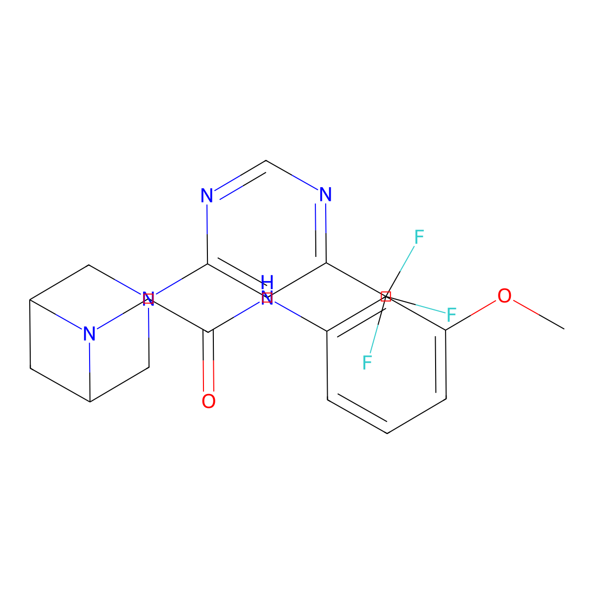 N-(3-methoxyphenyl)-2-[3-[6-(trifluoromethyl)pyrimidin-4-yl]-3,6-diazabicyclo[3.1.1]heptan-6-yl]acetamide molecular structure, CAS 3054565-74-8