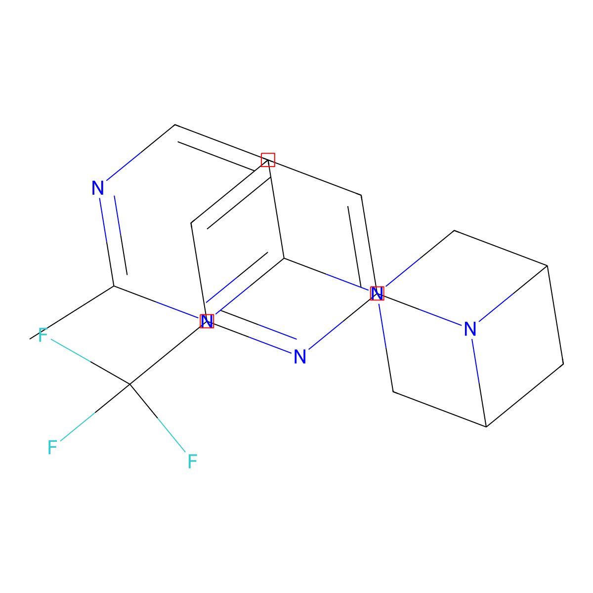 3-(2-Methylpyrimidin-4-yl)-6-[6-(trifluoromethyl)pyridin-2-yl]-3,6-diazabicyclo[3.1.1]heptane molecular structure, CAS 3054565-80-6