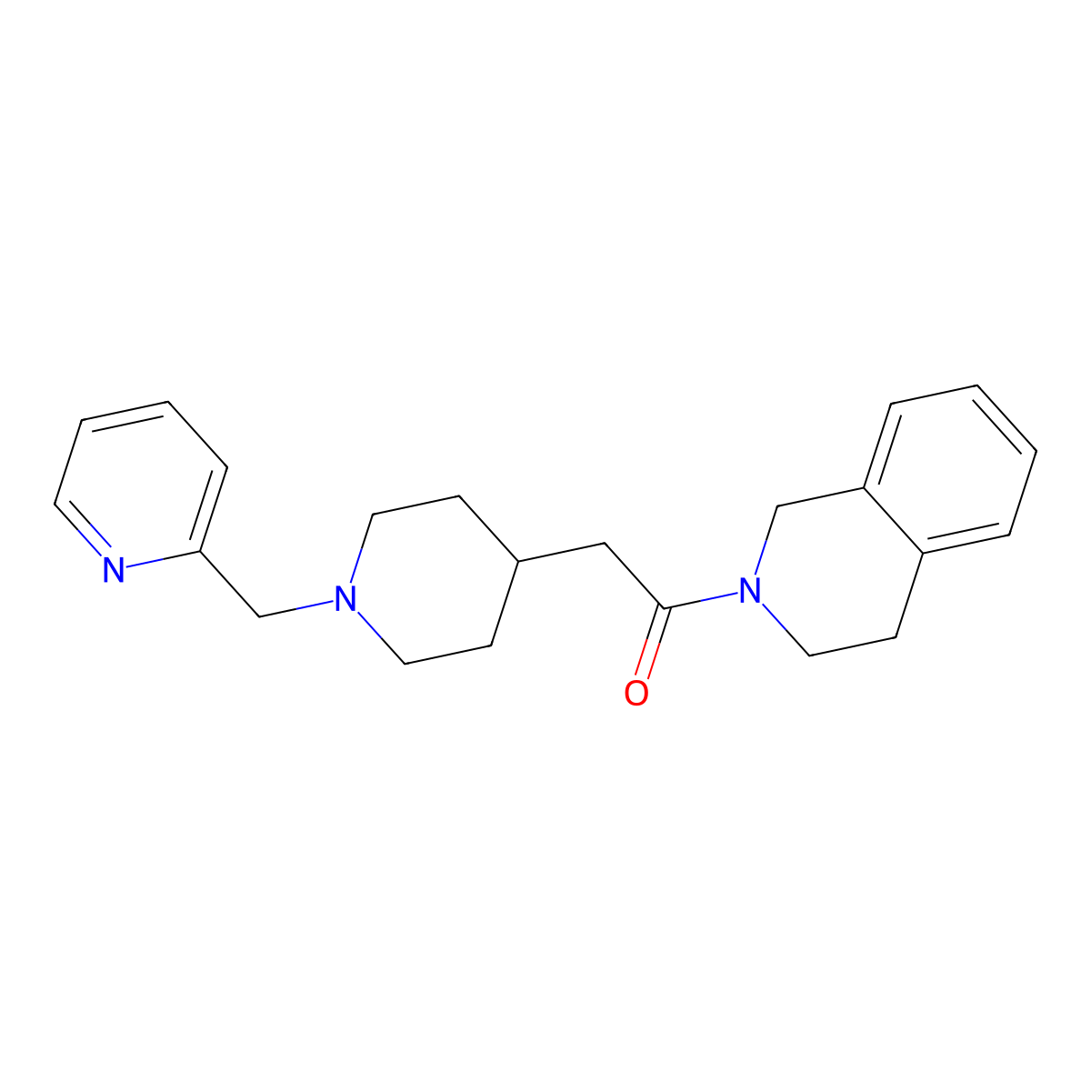 2-{1-[(Pyridin-2-yl)methyl]piperidin-4-yl}-1-(1,2,3,4-tetrahydroisoquinolin-2-yl)ethan-1-one molecular structure, CAS 3054565-83-9