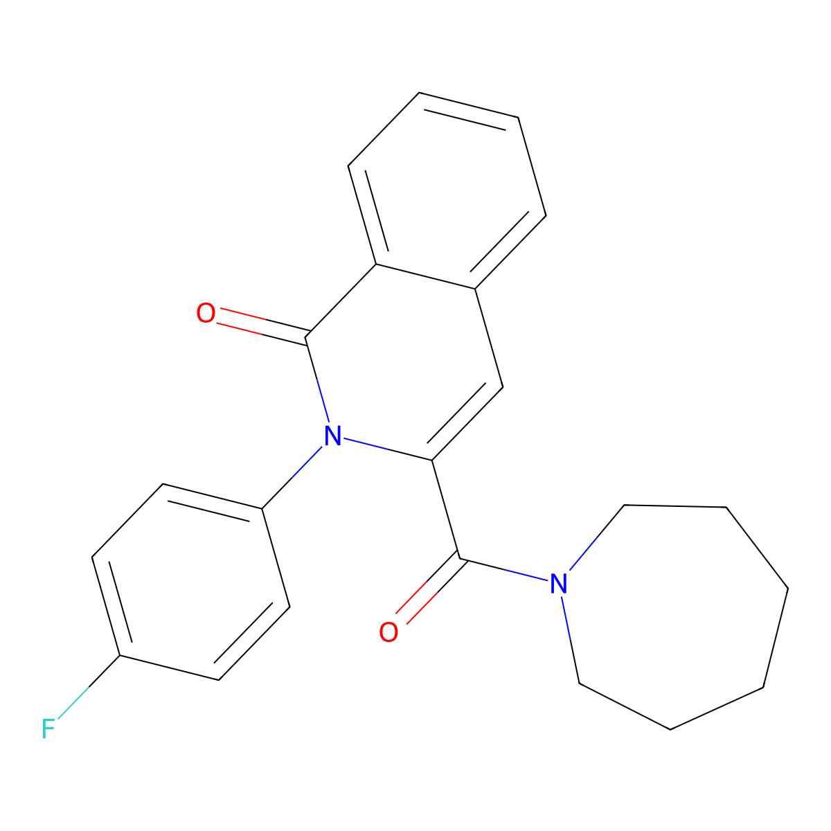 3-(Azepane-1-carbonyl)-2-(4-fluorophenyl)-1,2-dihydroisoquinolin-1-one molecular structure, CAS 3054565-86-2