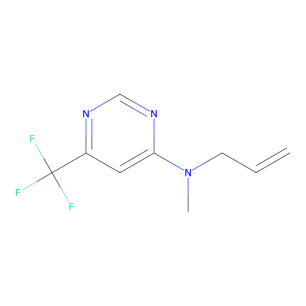 N-methyl-N-(prop-2-en-1-yl)-6-(trifluoromethyl)pyrimidin-4-amine molecular structure, CAS 3054565-88-4