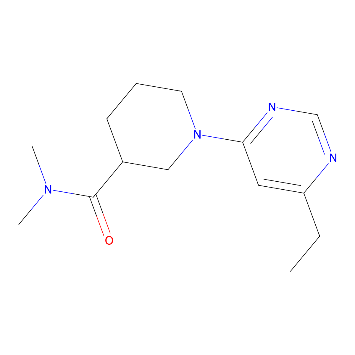 1-(6-ethylpyrimidin-4-yl)-N,N-dimethylpiperidine-3-carboxamide molecular structure, CAS 3054565-96-4