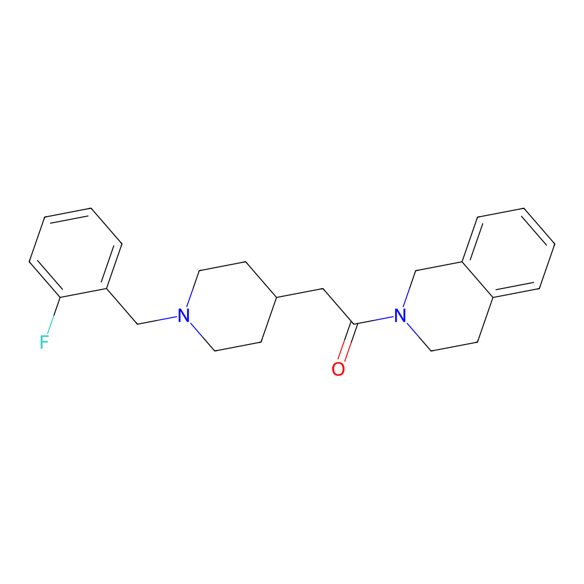 2-{1-[(2-Fluorophenyl)methyl]piperidin-4-yl}-1-(1,2,3,4-tetrahydroisoquinolin-2-yl)ethan-1-one molecular structure, CAS 3054566-28-5