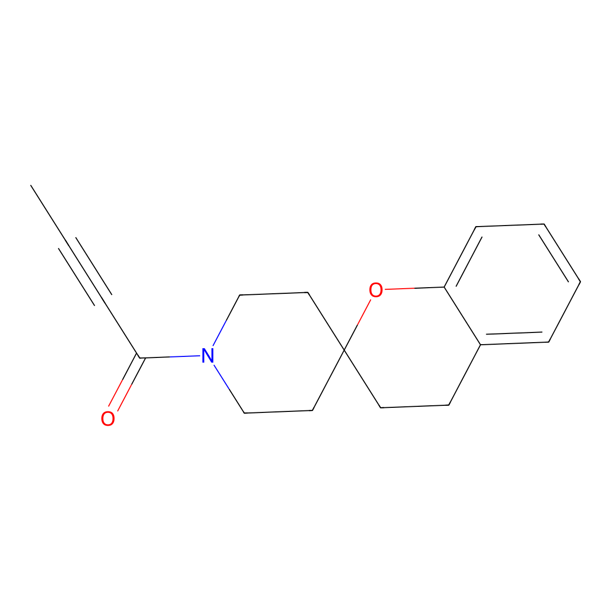 1-{3,4-Dihydrospiro[1-benzopyran-2,4-piperidin]-1-yl}but-2-yn-1-one molecular structure, CAS 3054566-34-3