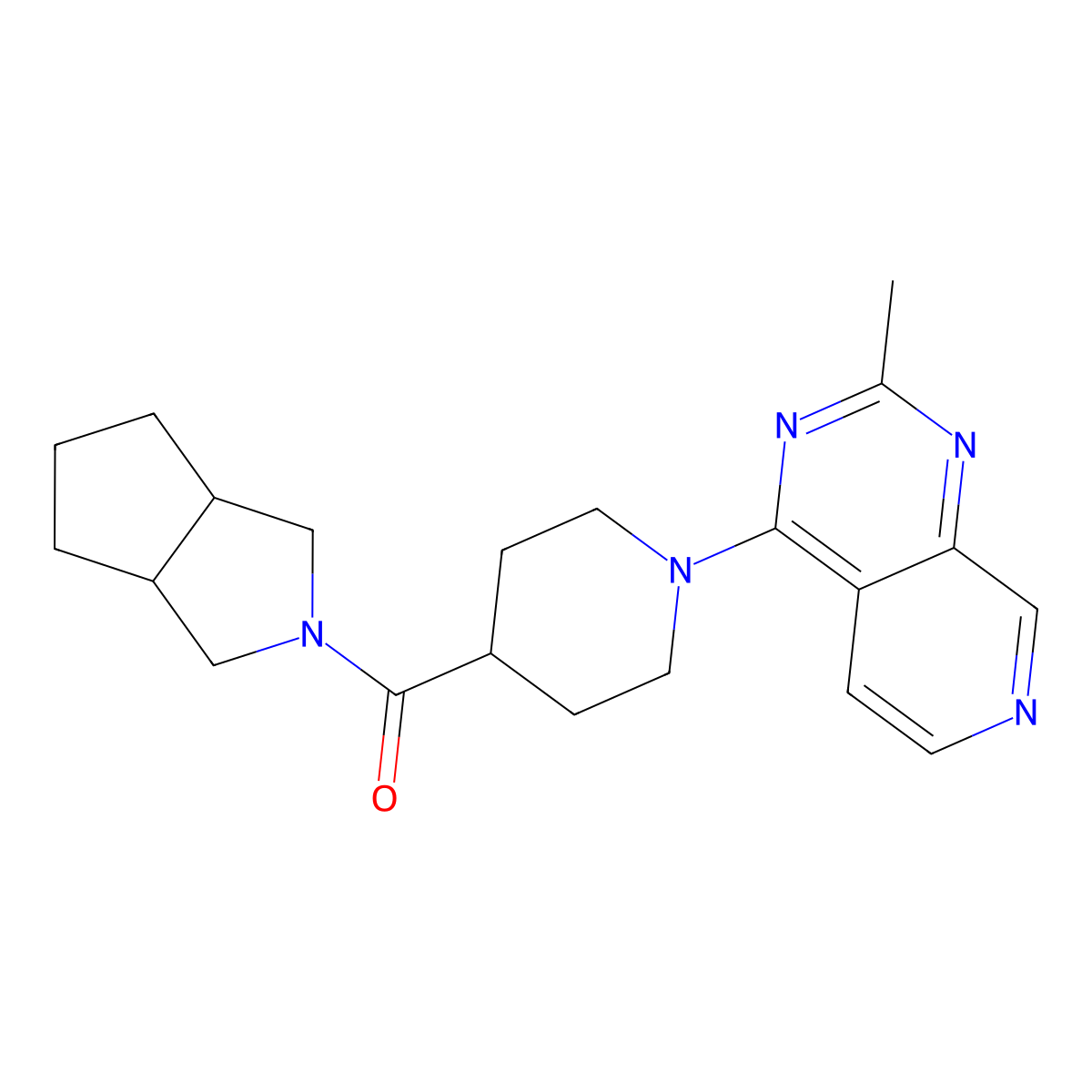 1-{2-Methylpyrido[3,4-d]pyrimidin-4-yl}-4-{octahydrocyclopenta[c]pyrrole-2-carbonyl}piperidine molecular structure, CAS 3054566-76-3