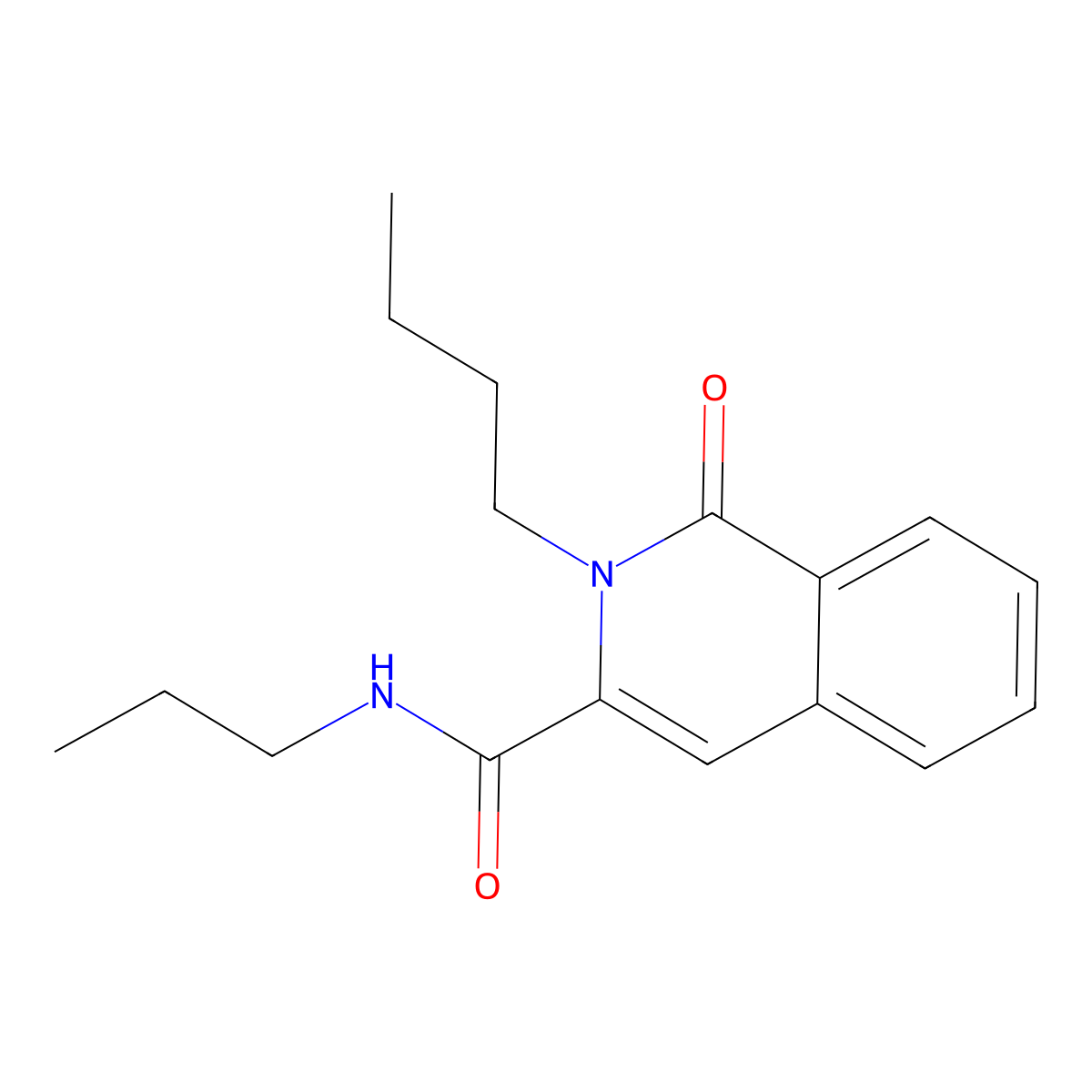 2-butyl-1-oxo-N-propyl-1,2-dihydroisoquinoline-3-carboxamide molecular structure, CAS 3054567-05-1