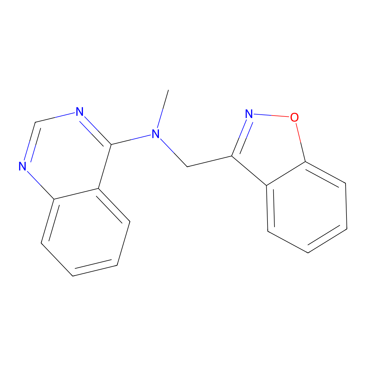 N-[(1,2-benzoxazol-3-yl)methyl]-N-methylquinazolin-4-amine molecular structure, CAS 3054567-14-2