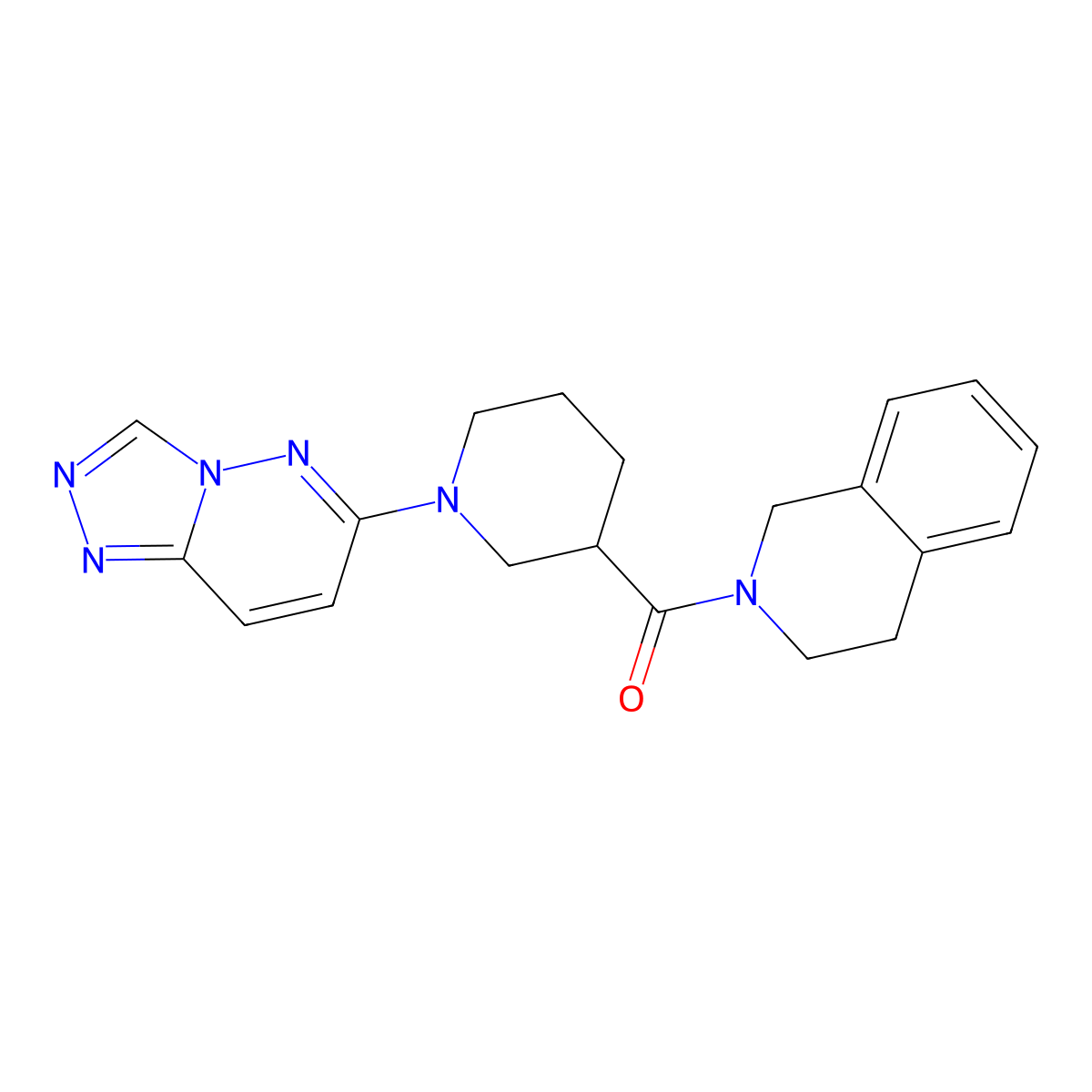 2-(1-{[1,2,4]Triazolo[4,3-b]pyridazin-6-yl}piperidine-3-carbonyl)-1,2,3,4-tetrahydroisoquinoline molecular structure, CAS 3054568-00-9