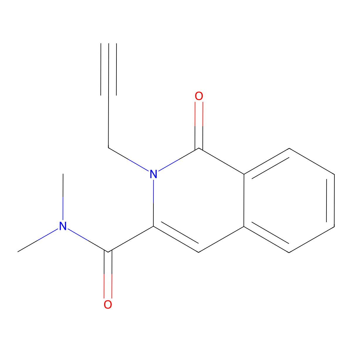 N,N-dimethyl-1-oxo-2-(prop-2-yn-1-yl)-1,2-dihydroisoquinoline-3-carboxamide molecular structure, CAS 3054568-11-2