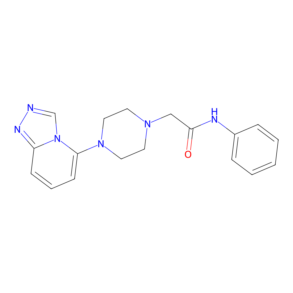 N-phenyl-2-(4-{[1,2,4]triazolo[4,3-a]pyridin-5-yl}piperazin-1-yl)acetamide molecular structure, CAS 3054568-12-3