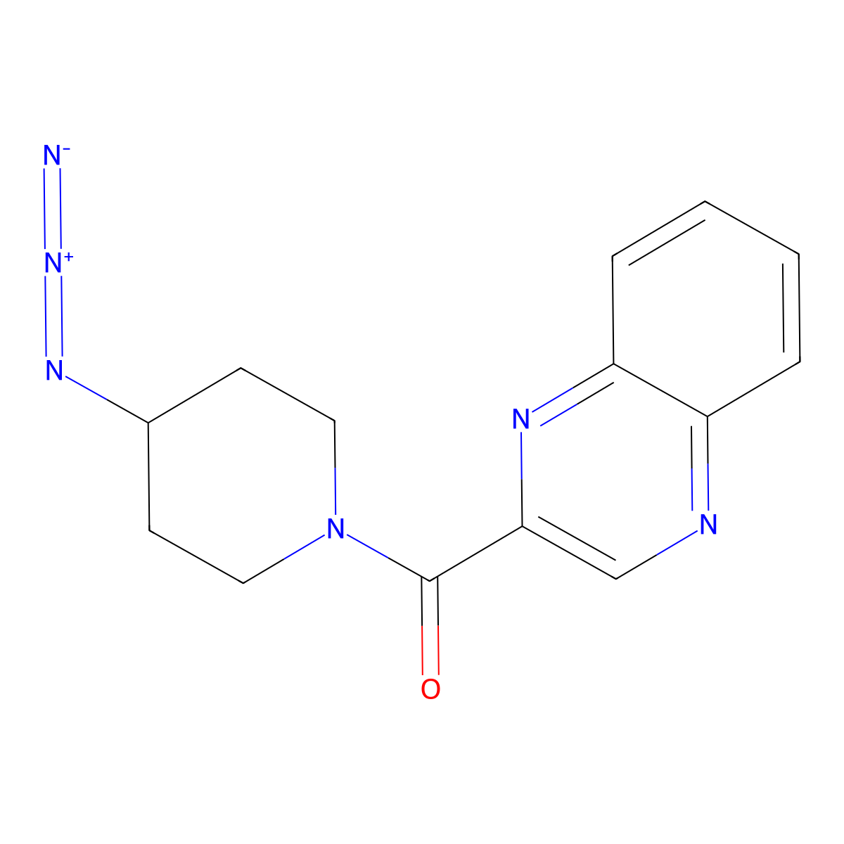 2-(4-Azidopiperidine-1-carbonyl)quinoxaline molecular structure, CAS 3054568-42-9