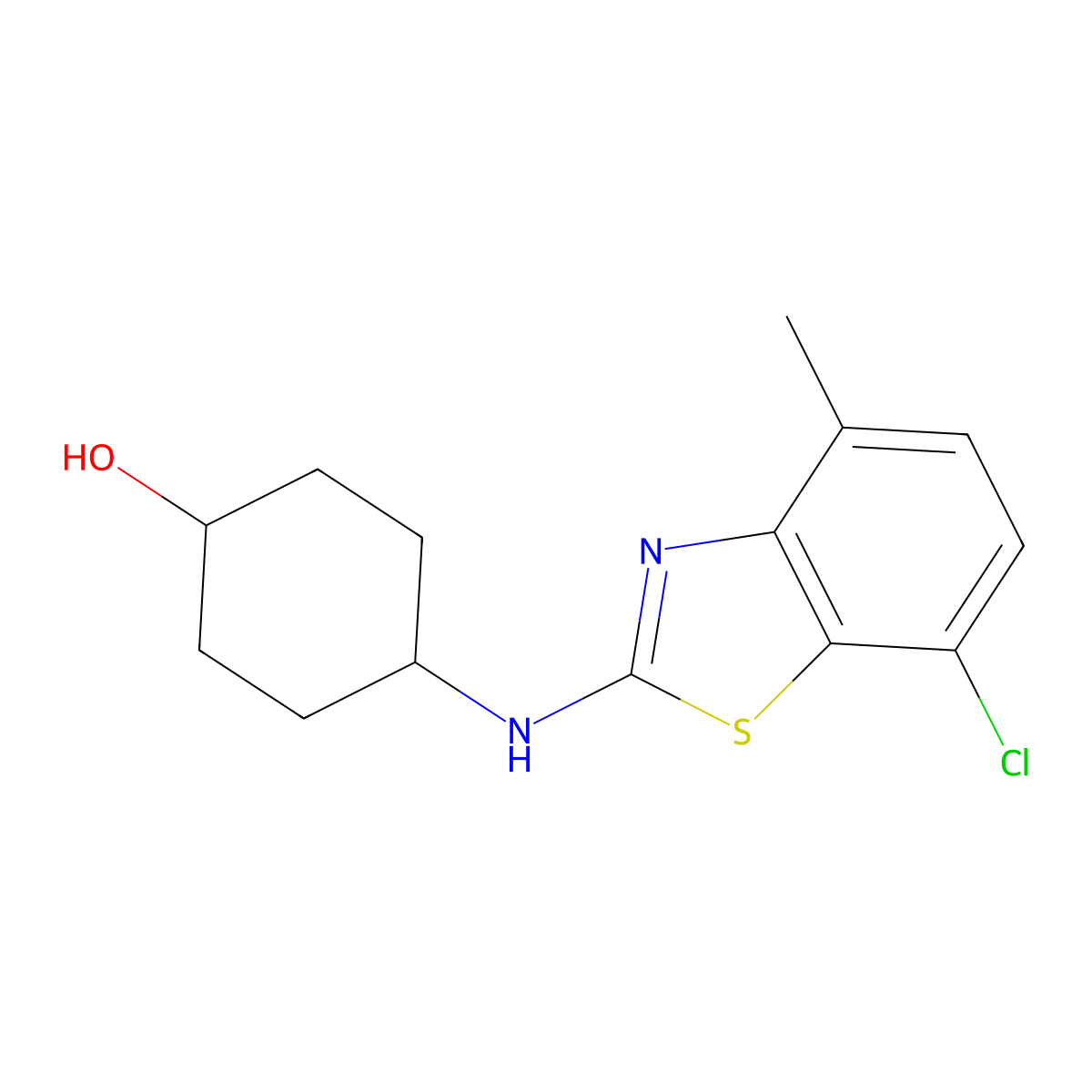 4-[(7-Chloro-4-methyl-1,3-benzothiazol-2-yl)amino]cyclohexan-1-ol molecular structure, CAS 3054568-45-2
