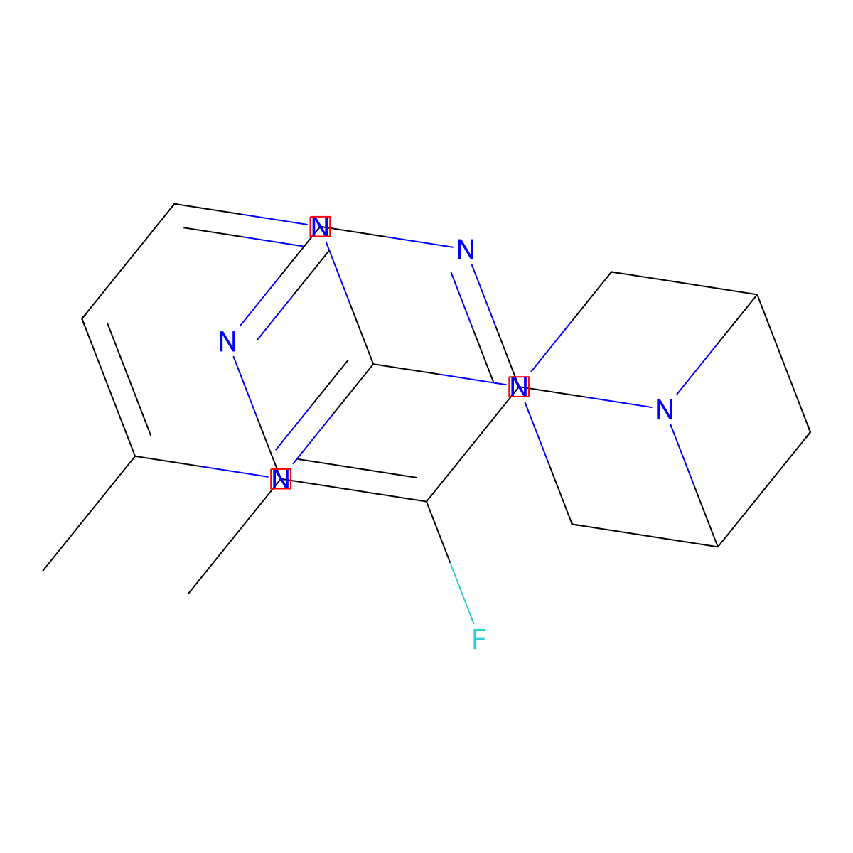 6-(5-Fluoro-6-methylpyrimidin-4-yl)-3-(4-methylpyrimidin-2-yl)-3,6-diazabicyclo[3.1.1]heptane molecular structure, CAS 3054568-54-3