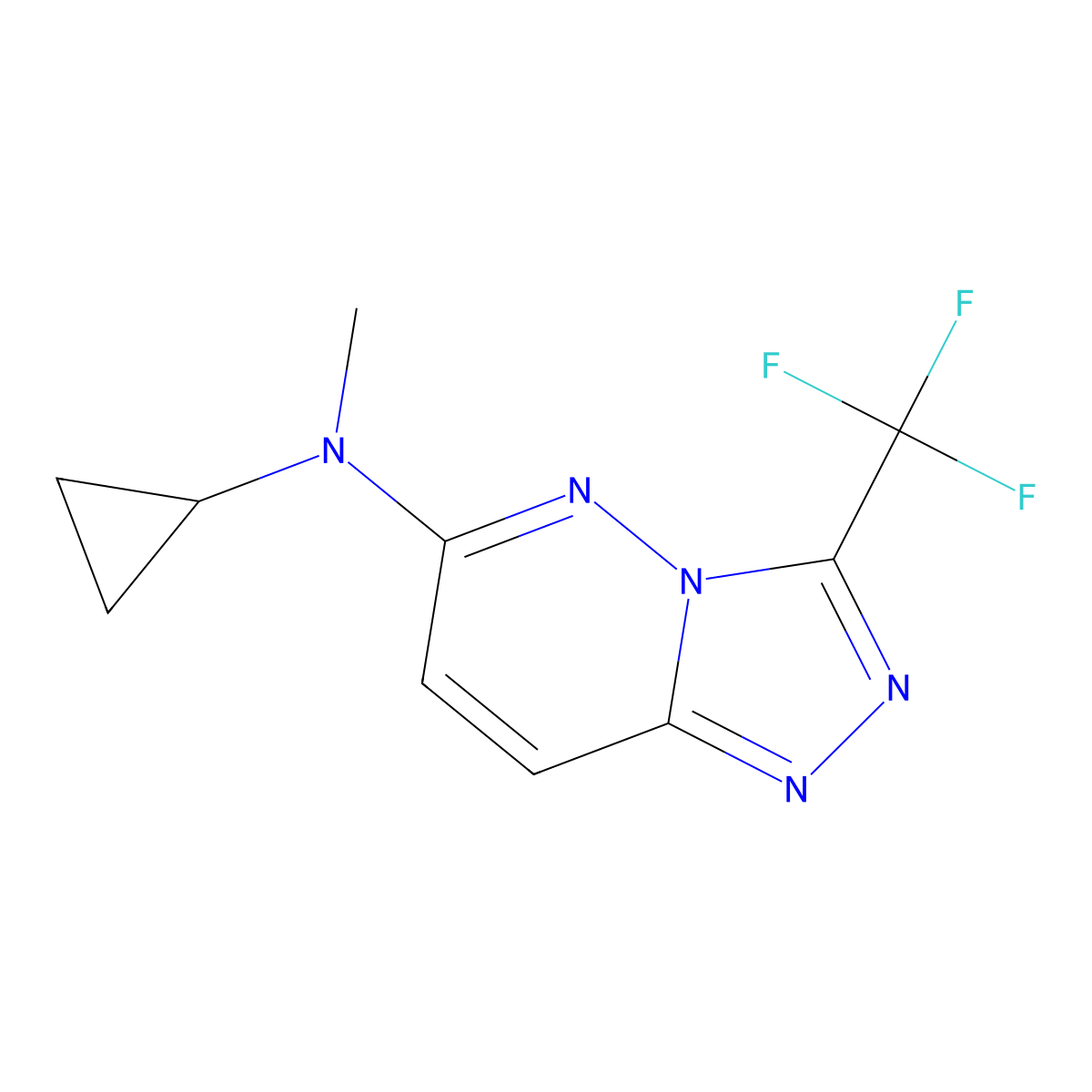 N-cyclopropyl-N-methyl-3-(trifluoromethyl)-[1,2,4]triazolo[4,3-b]pyridazin-6-amine molecular structure, CAS 3054568-58-7