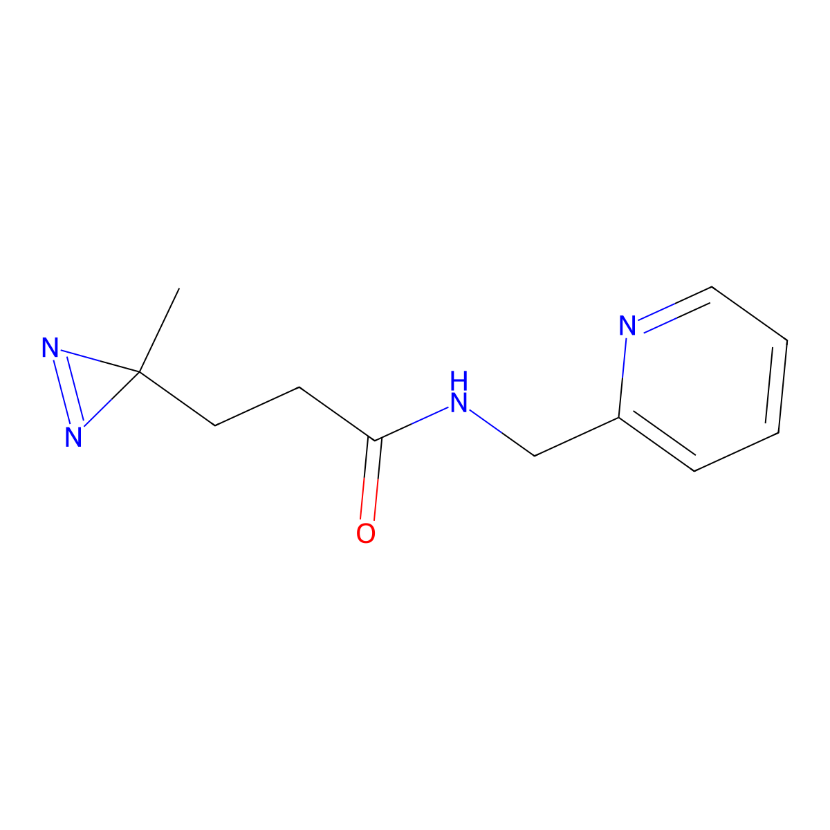 3-(3-methyl-3H-diazirin-3-yl)-N-[(pyridin-2-yl)methyl]propanamide molecular structure, CAS 3054568-69-0