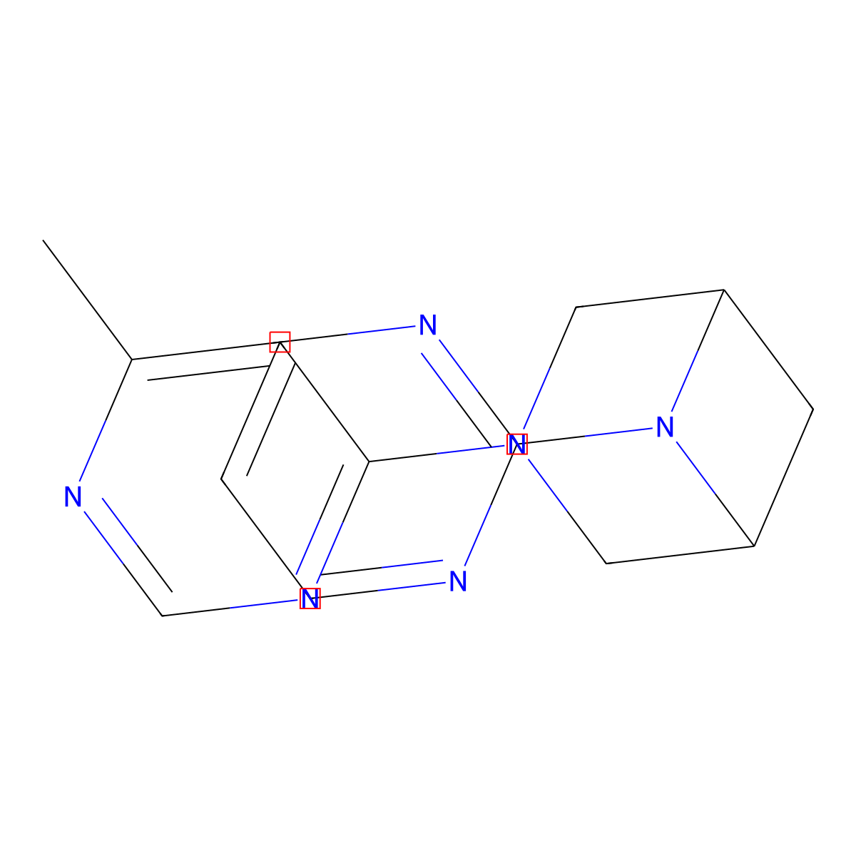 3-(6-Methylpyrimidin-4-yl)-6-(pyrimidin-2-yl)-3,6-diazabicyclo[3.1.1]heptane molecular structure, CAS 3054568-77-0