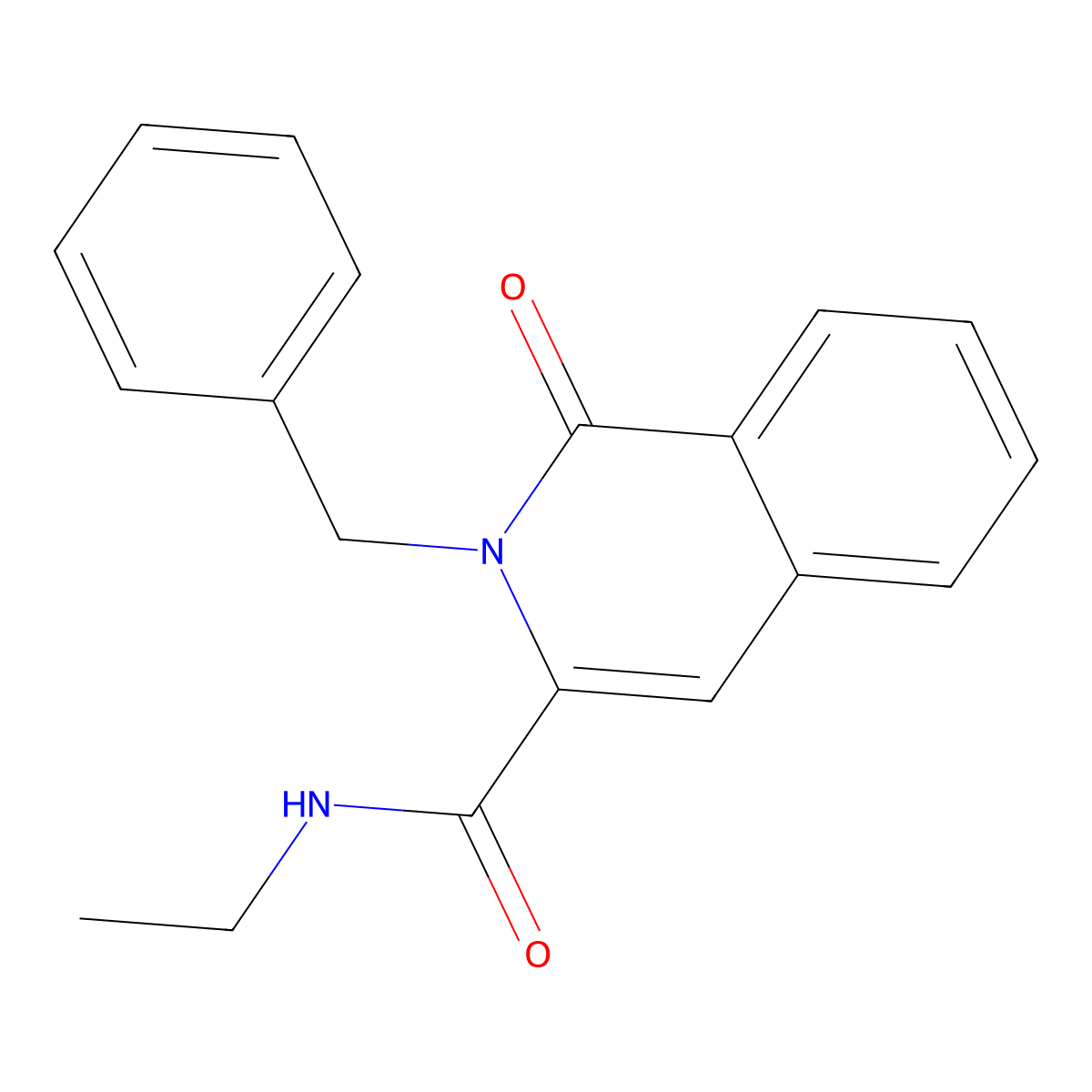 2-benzyl-N-ethyl-1-oxoisoquinoline-3-carboxamide molecular structure, CAS 3054568-87-2