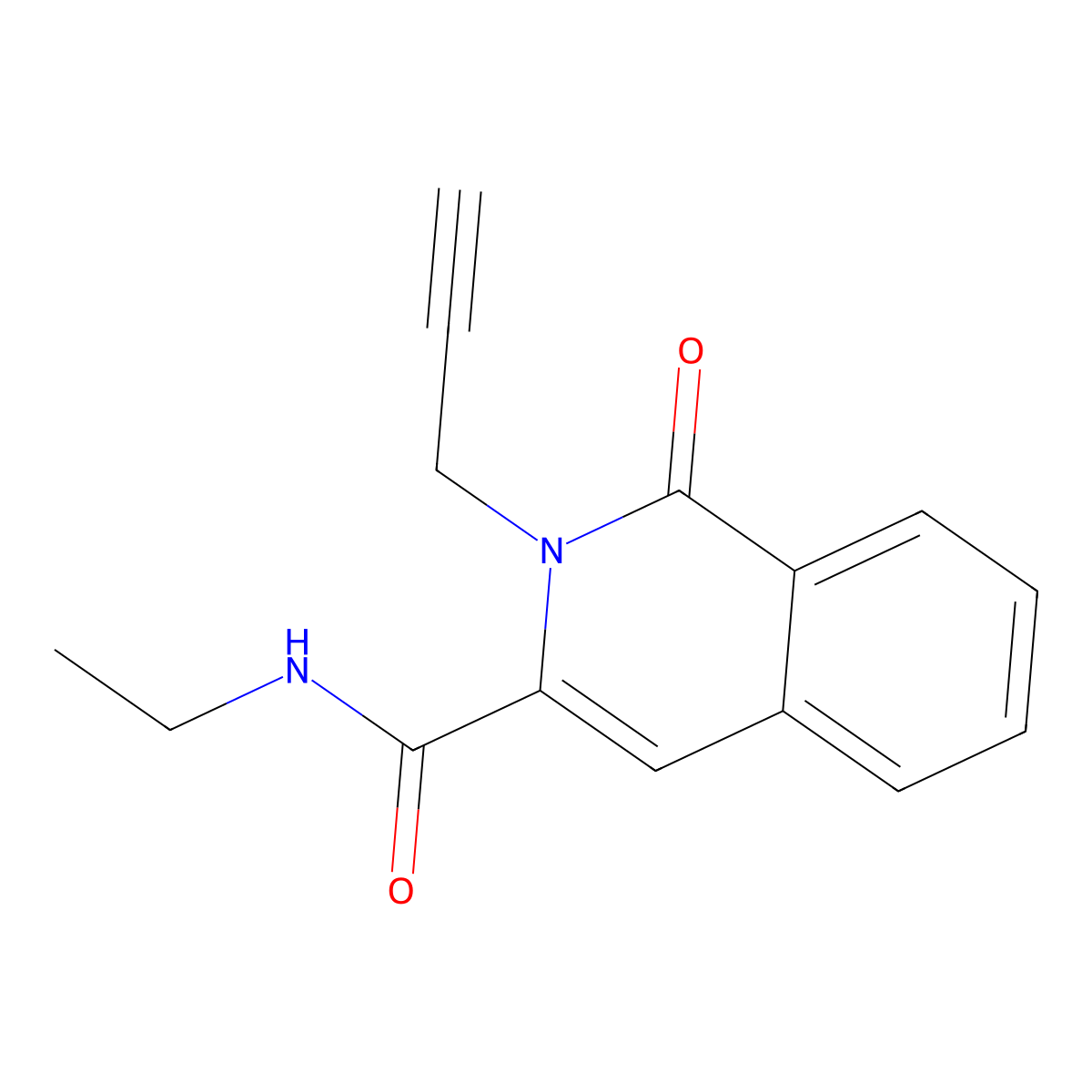 N-ethyl-1-oxo-2-prop-2-ynylisoquinoline-3-carboxamide molecular structure, CAS 3054568-94-1