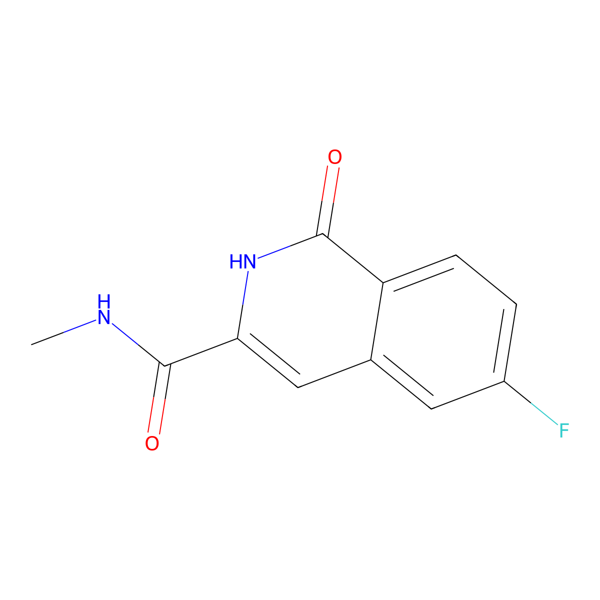 6-fluoro-N-methyl-1-oxo-1,2-dihydroisoquinoline-3-carboxamide molecular structure, CAS 3054568-98-5