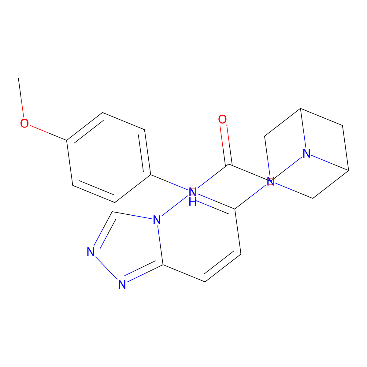N-(4-methoxyphenyl)-2-(3-{[1,2,4]triazolo[4,3-b]pyridazin-6-yl}-3,6-diazabicyclo[3.1.1]heptan-6-yl)acetamide molecular structure, CAS 3054569-12-6