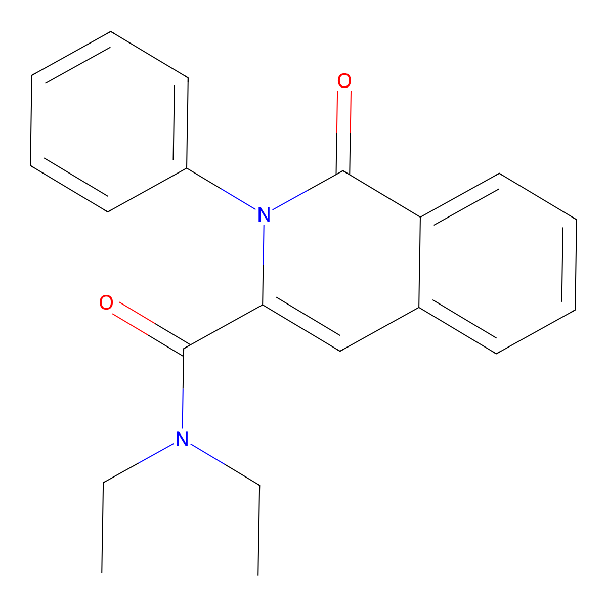 N,N-diethyl-1-oxo-2-phenyl-1,2-dihydroisoquinoline-3-carboxamide molecular structure, CAS 3054569-32-0