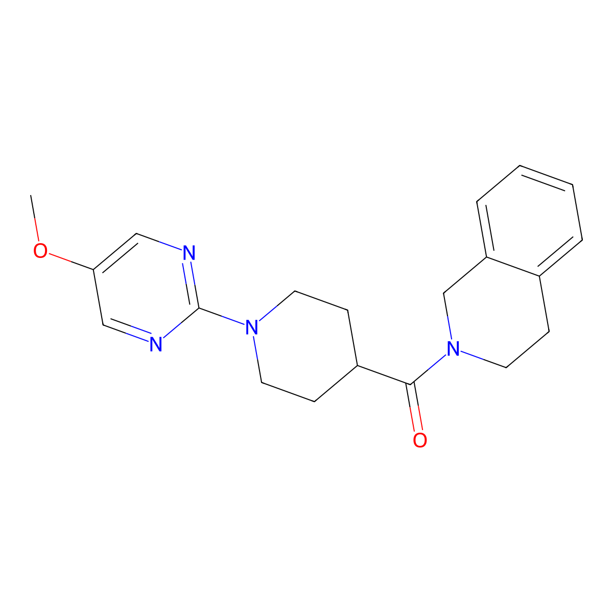 2-[1-(5-Methoxypyrimidin-2-yl)piperidine-4-carbonyl]-1,2,3,4-tetrahydroisoquinoline molecular structure, CAS 3054569-62-6