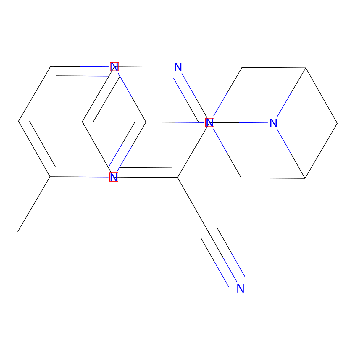 2-[3-(4-Methylpyrimidin-2-yl)-3,6-diazabicyclo[3.1.1]heptan-6-yl]pyridine-3-carbonitrile molecular structure, CAS 3054569-82-0
