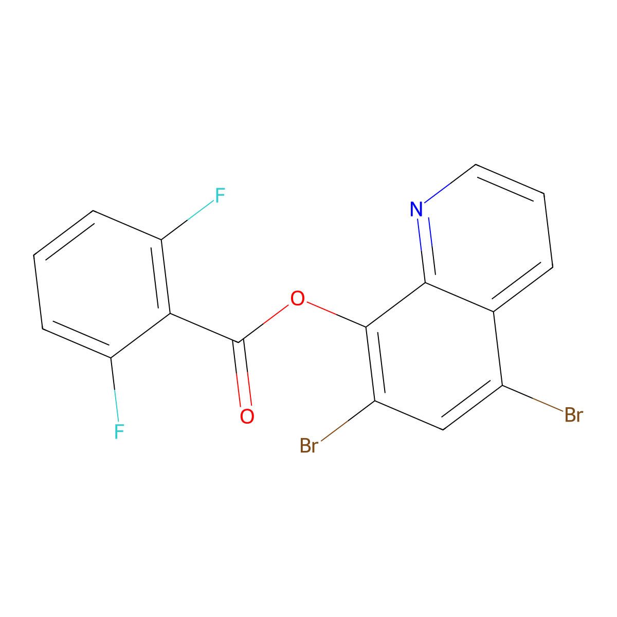 5,7-Dibromoquinolin-8-yl 2,6-difluorobenzoate molecular structure, CAS 3054569-93-3