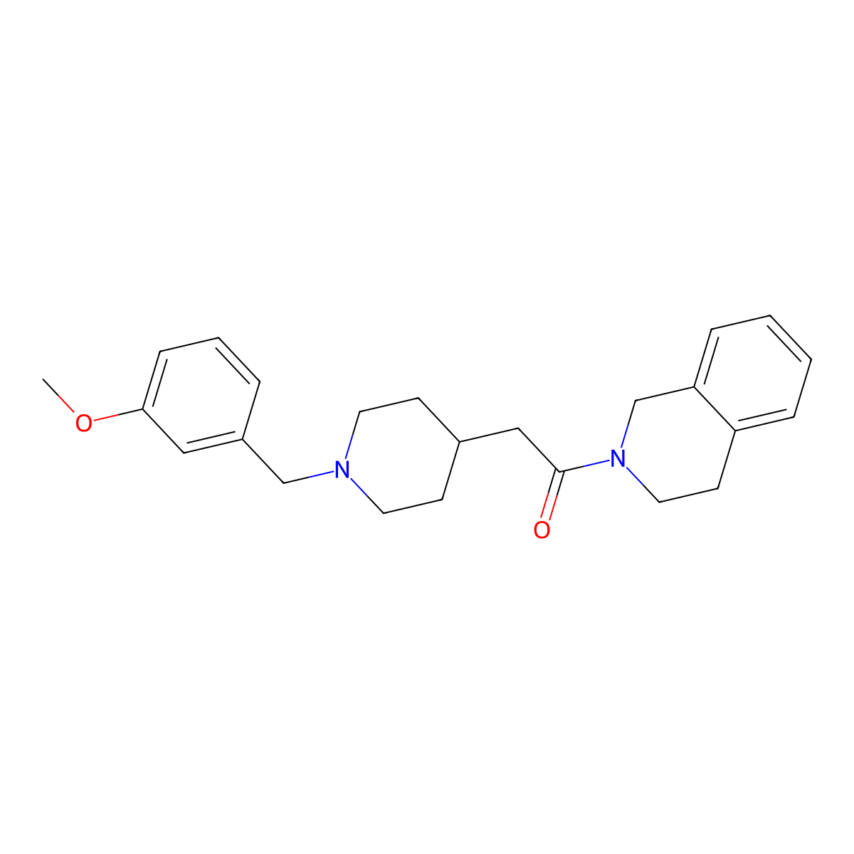 2-{1-[(3-Methoxyphenyl)methyl]piperidin-4-yl}-1-(1,2,3,4-tetrahydroisoquinolin-2-yl)ethan-1-one molecular structure, CAS 3054570-78-1