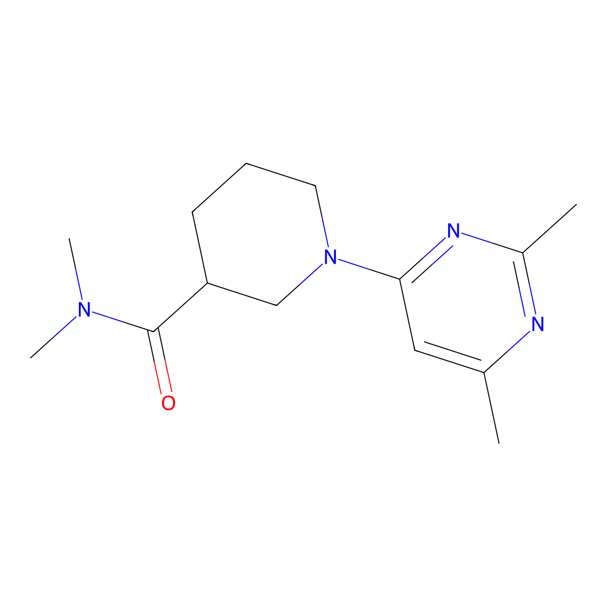 1-(2,6-dimethylpyrimidin-4-yl)-N,N-dimethylpiperidine-3-carboxamide molecular structure, CAS 3054572-54-9
