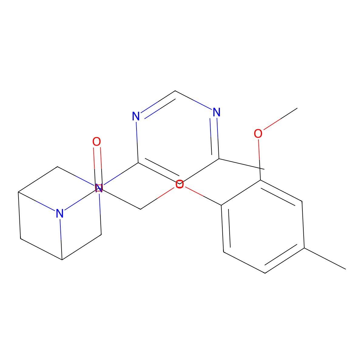 2-(2-Methoxy-4-methylphenoxy)-1-[3-(6-methylpyrimidin-4-yl)-3,6-diazabicyclo[3.1.1]heptan-6-yl]ethan-1-one molecular structure, CAS 3054572-59-4