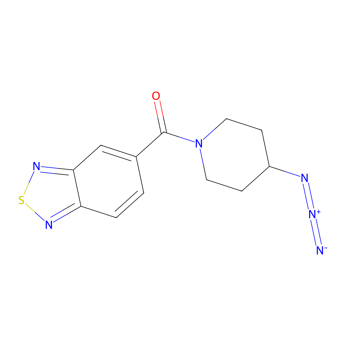 5-(4-Azidopiperidine-1-carbonyl)-2,1,3-benzothiadiazole molecular structure, CAS 3054572-69-6