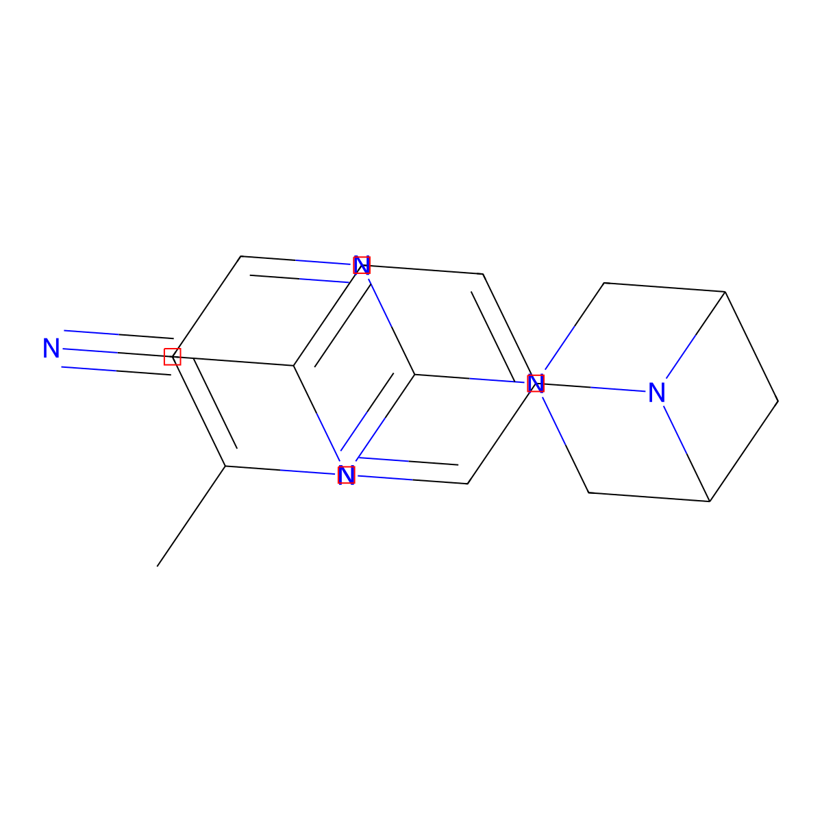 5-[3-(4-Methylpyrimidin-2-yl)-3,6-diazabicyclo[3.1.1]heptan-6-yl]pyridine-2-carbonitrile molecular structure, CAS 3054573-21-3