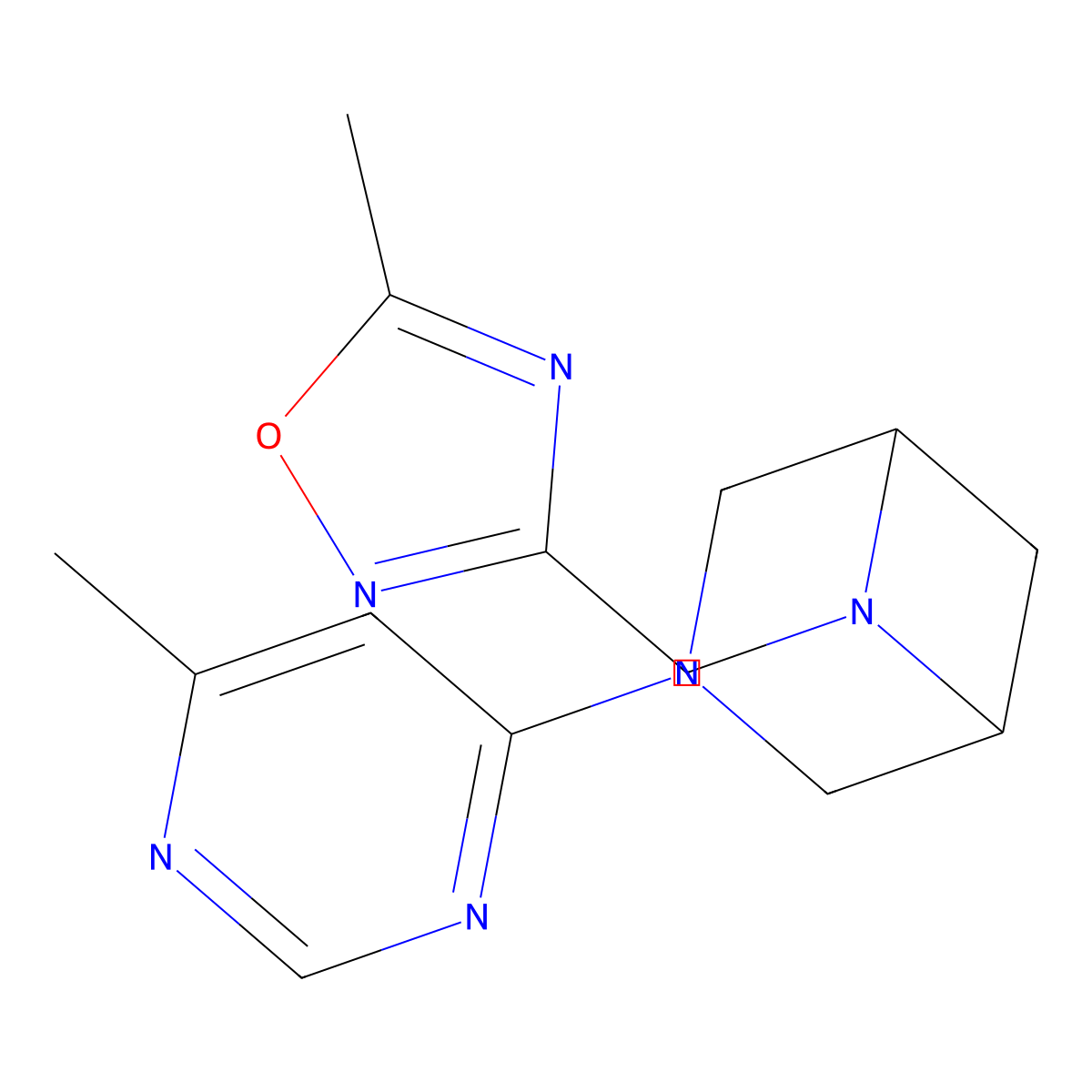 6-[(5-Methyl-1,2,4-oxadiazol-3-yl)methyl]-3-(6-methylpyrimidin-4-yl)-3,6-diazabicyclo[3.1.1]heptane molecular structure, CAS 3054573-27-9