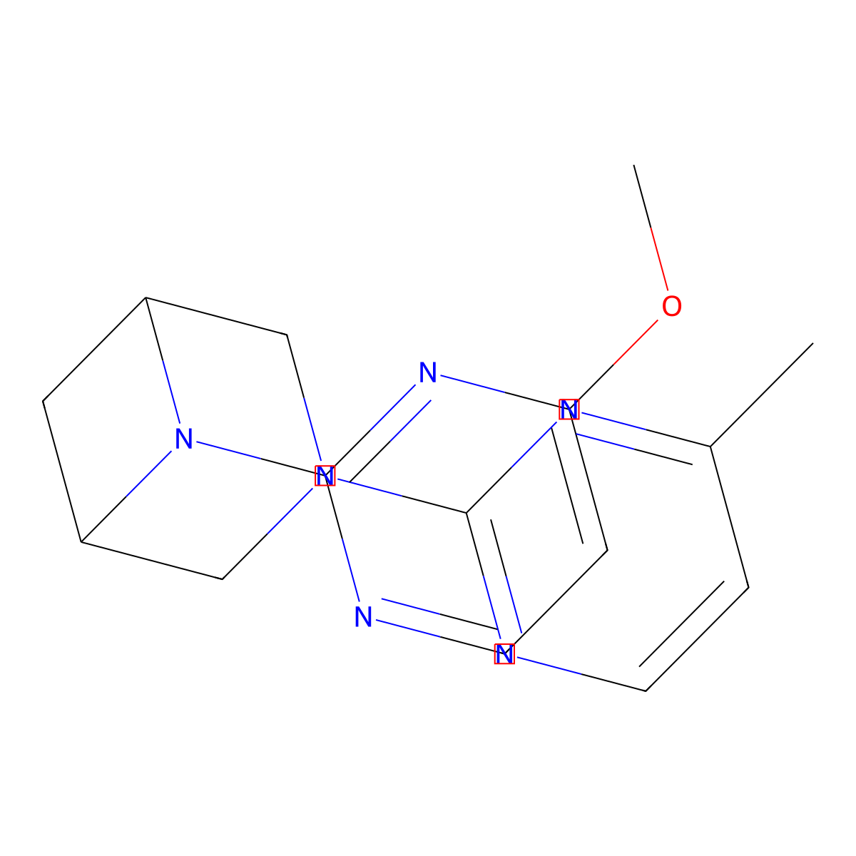 6-(4-Methoxypyrimidin-2-yl)-3-(4-methylpyrimidin-2-yl)-3,6-diazabicyclo[3.1.1]heptane molecular structure, CAS 3054573-30-4