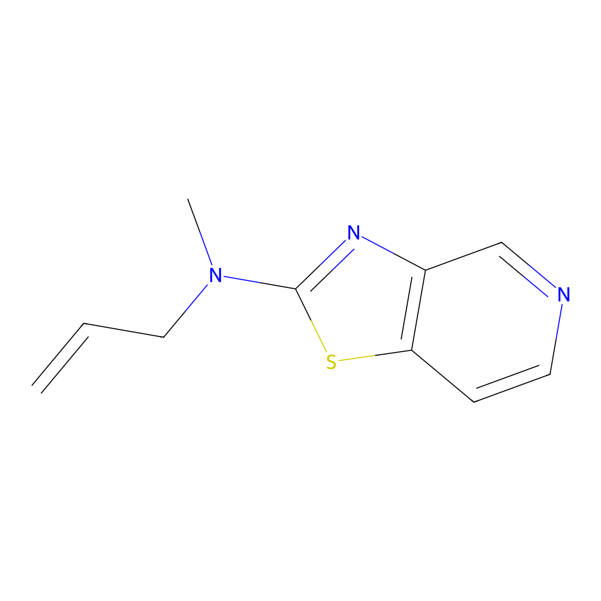 N-methyl-N-(prop-2-en-1-yl)-[1,3]thiazolo[4,5-c]pyridin-2-amine molecular structure, CAS 3054573-71-3
