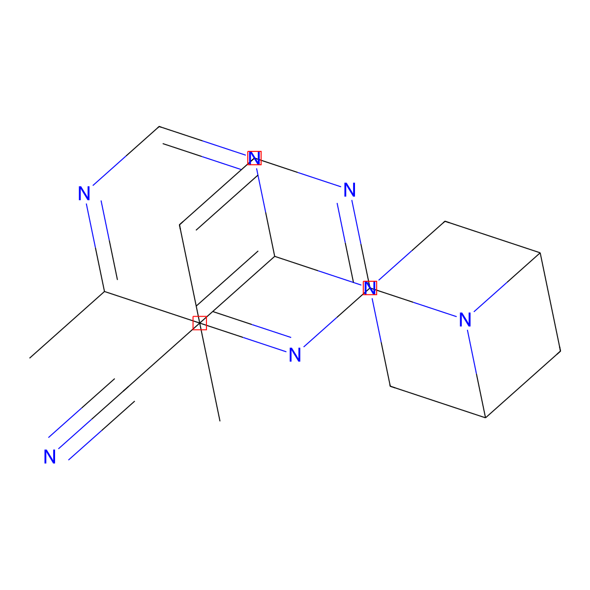 2-[3-(5,6-Dimethylpyrimidin-4-yl)-3,6-diazabicyclo[3.1.1]heptan-6-yl]pyrimidine-4-carbonitrile molecular structure, CAS 3054573-73-5