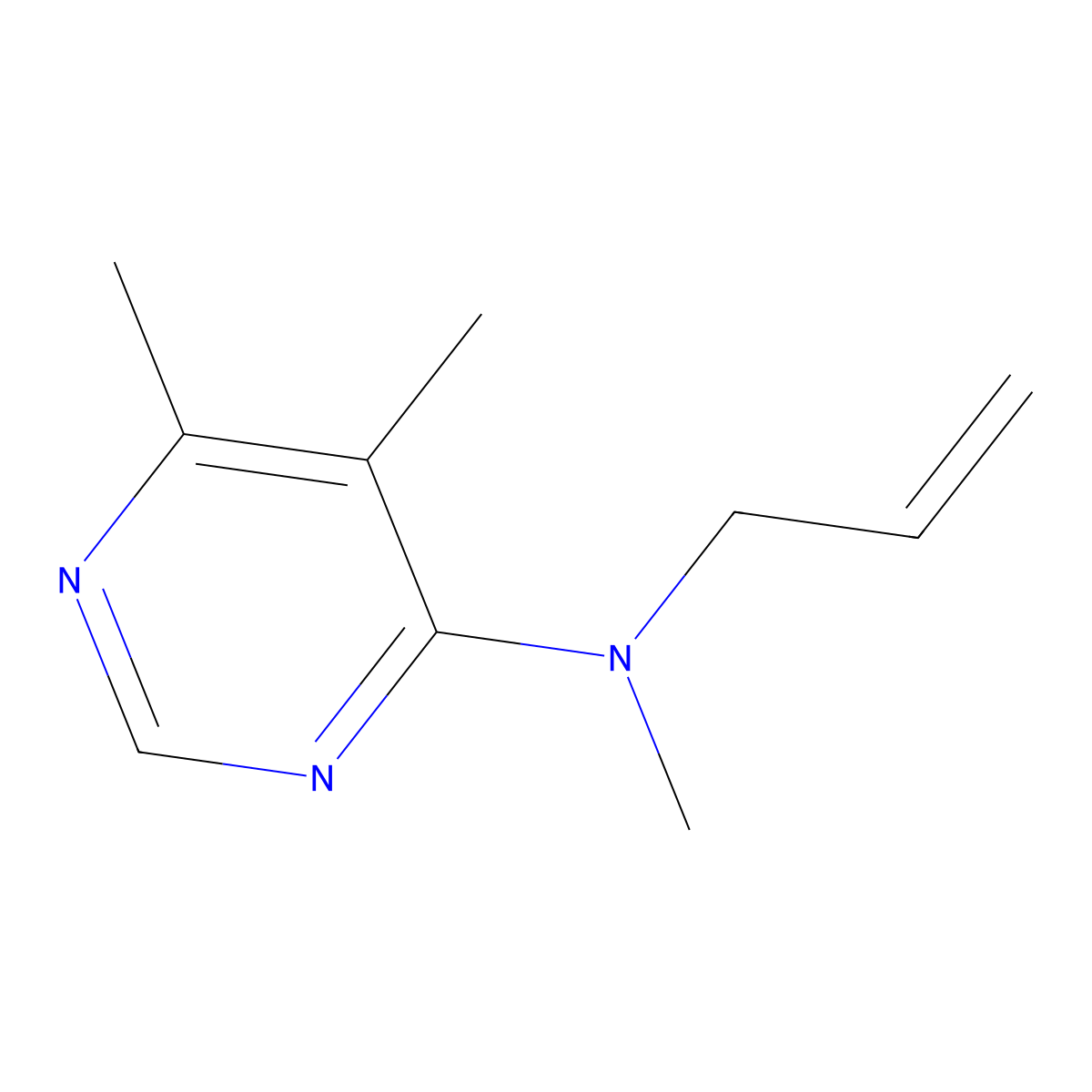 N,5,6-trimethyl-N-(prop-2-en-1-yl)pyrimidin-4-amine molecular structure, CAS 3054573-82-6