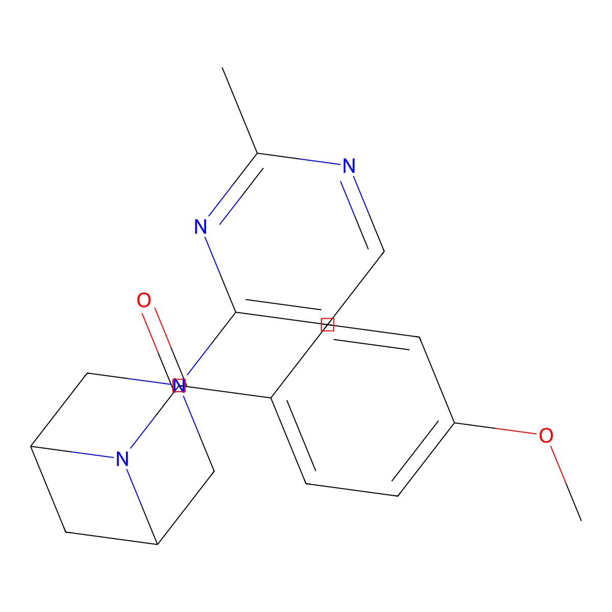6-(4-Methoxybenzoyl)-3-(2-methylpyrimidin-4-yl)-3,6-diazabicyclo[3.1.1]heptane molecular structure, CAS 3054574-60-3