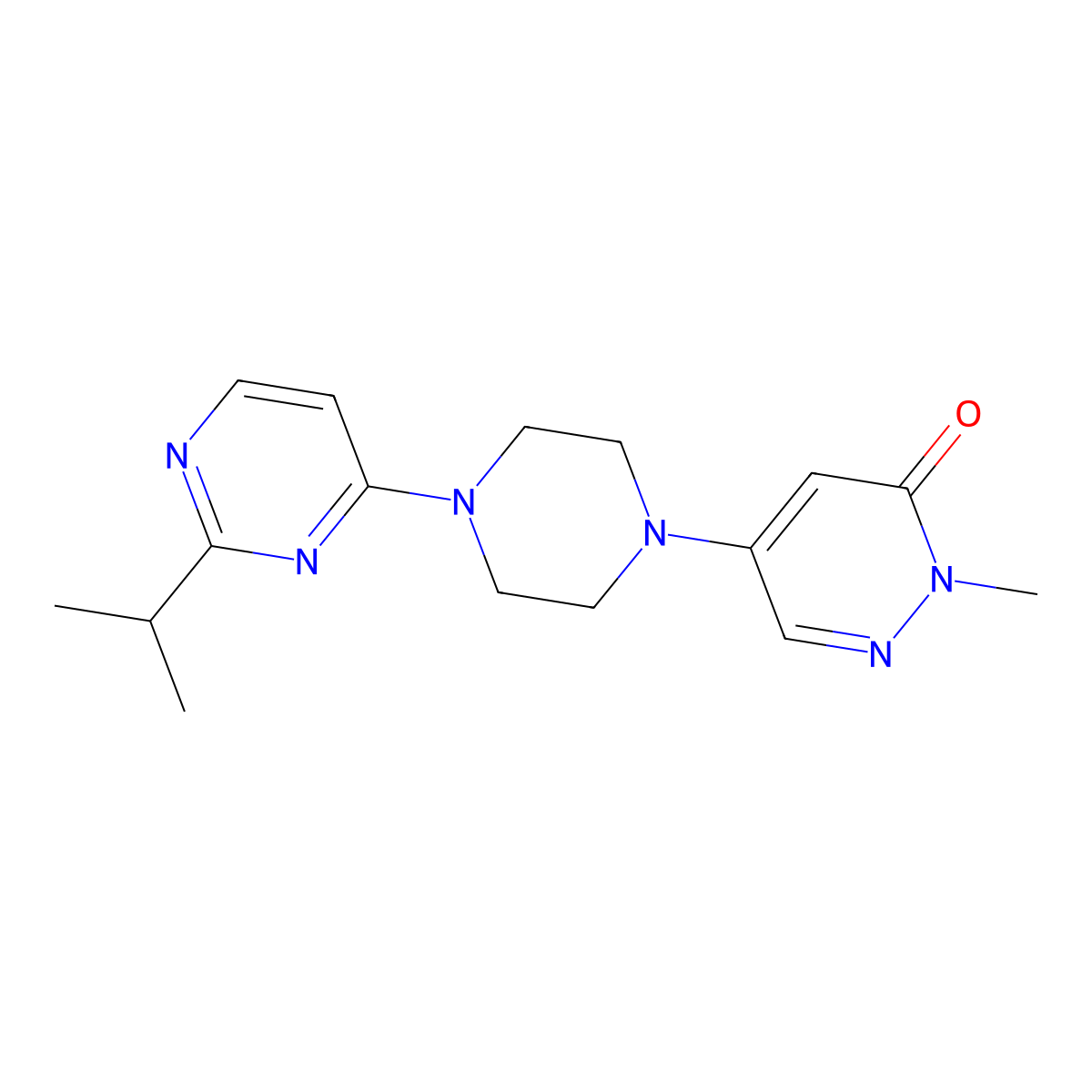 2-Methyl-5-{4-[(1,2,4-oxadiazol-3-yl)methyl]piperazin-1-yl}-2,3-dihydropyridazin-3-one molecular structure, CAS 3054576-17-6