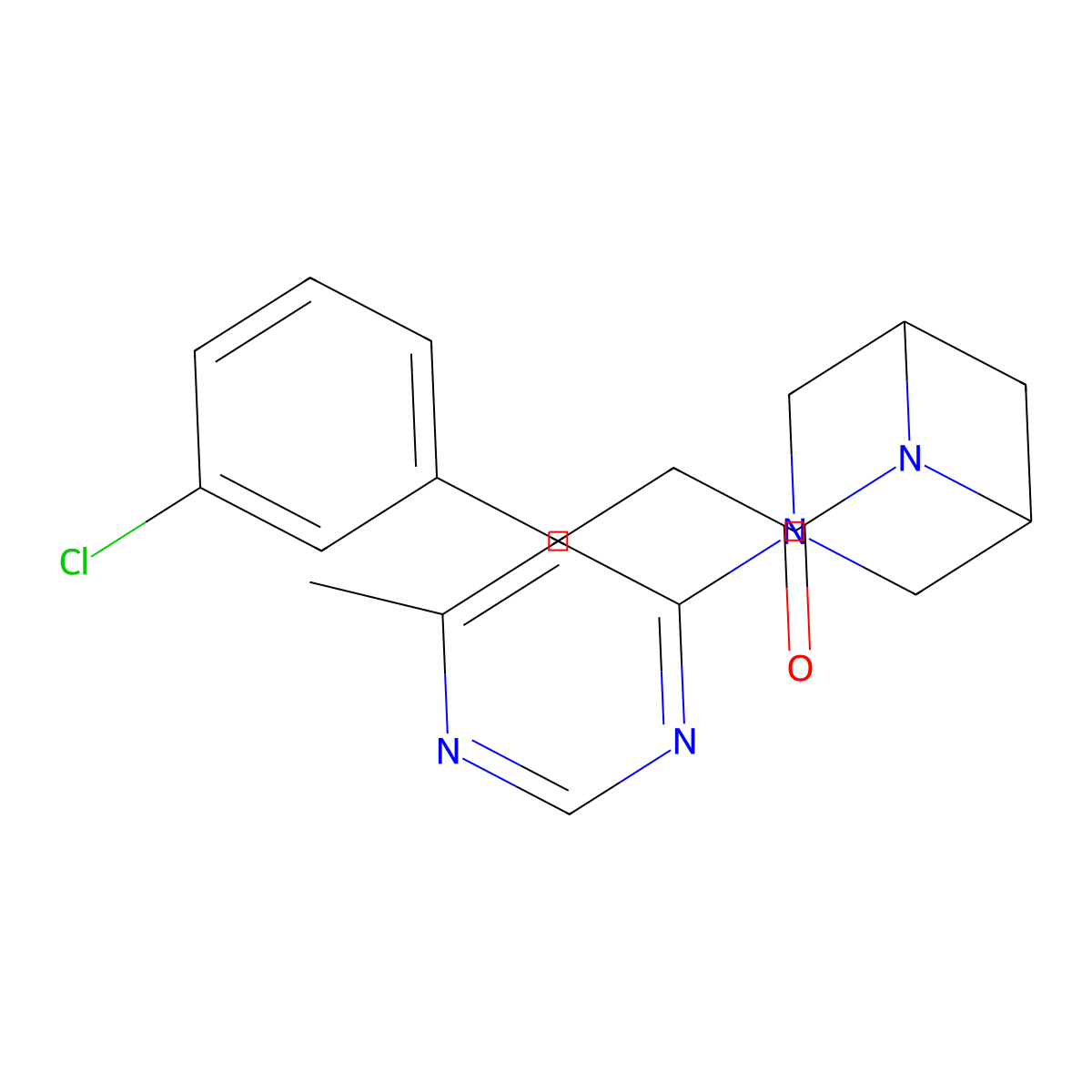 3-(3-Chlorophenyl)-1-[3-(6-methylpyrimidin-4-yl)-3,6-diazabicyclo[3.1.1]heptan-6-yl]propan-1-one molecular structure, CAS 3054576-79-0