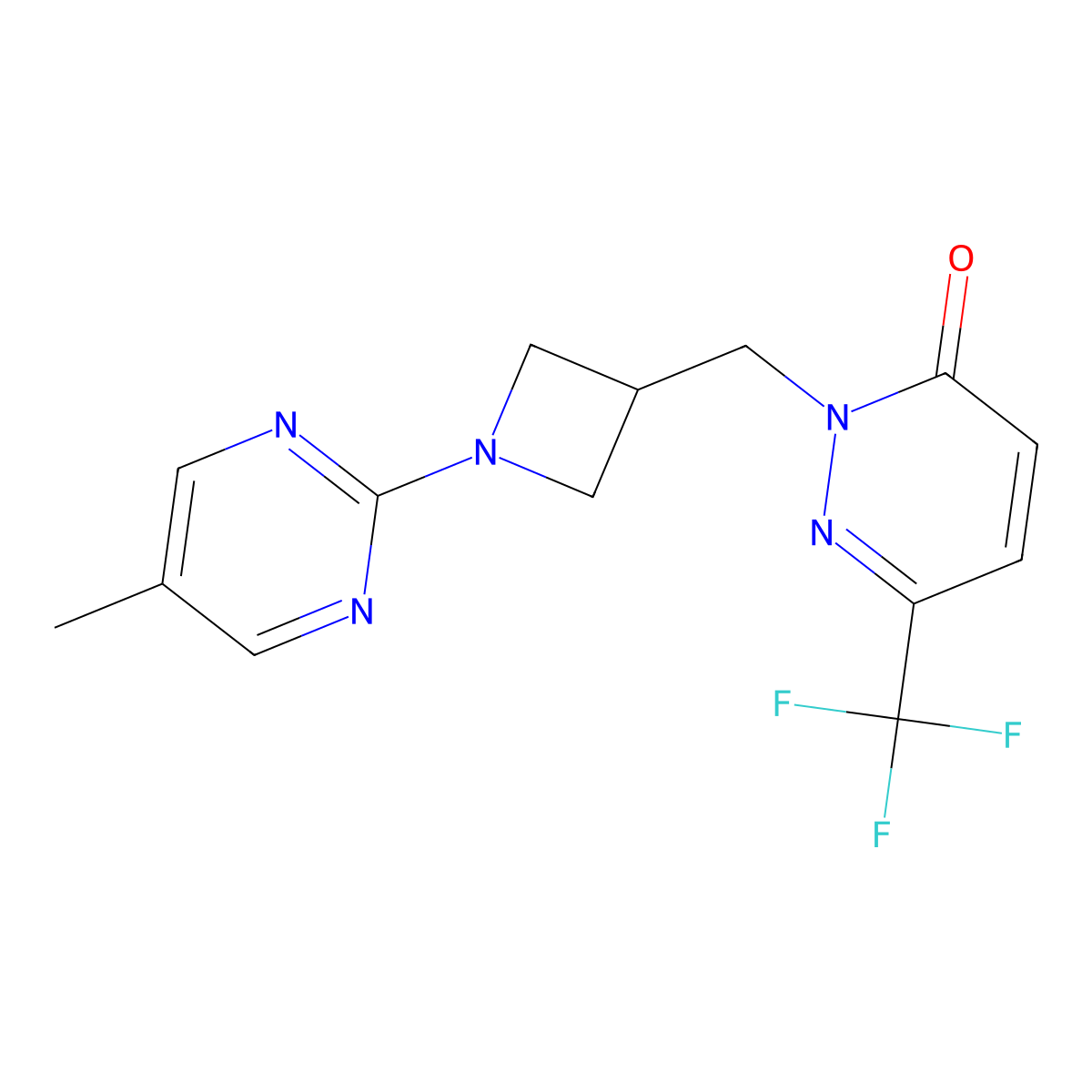2-{[1-(5-Methylpyrimidin-2-yl)azetidin-3-yl]methyl}-6-(trifluoromethyl)-2,3-dihydropyridazin-3-one molecular structure, CAS 3054576-83-6