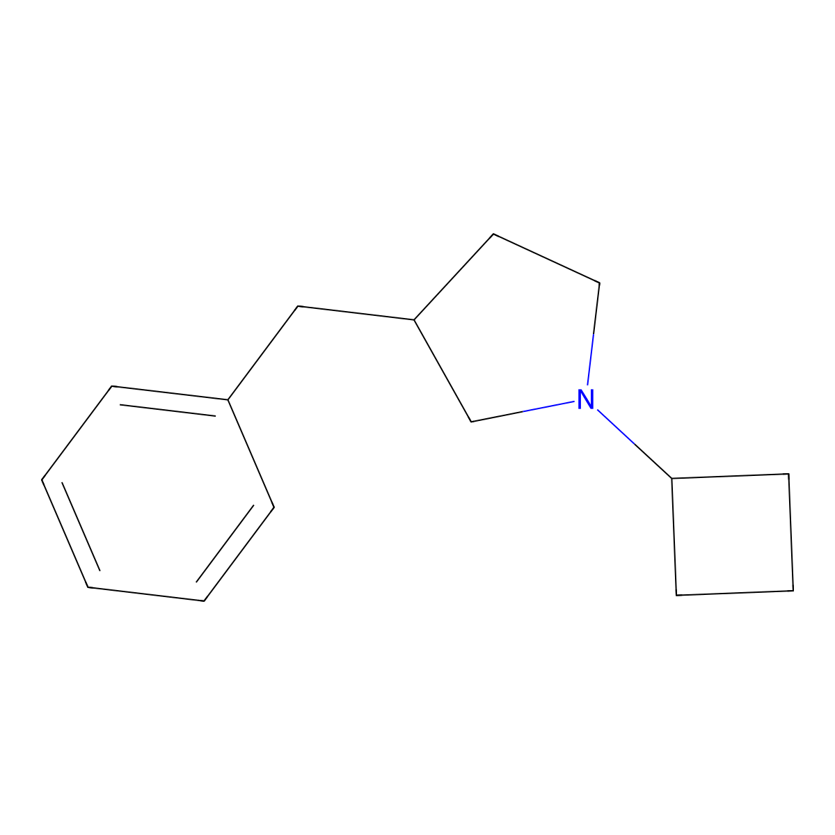 3-Benzyl-1-cyclobutylpyrrolidine molecular structure, CAS 3054576-88-1