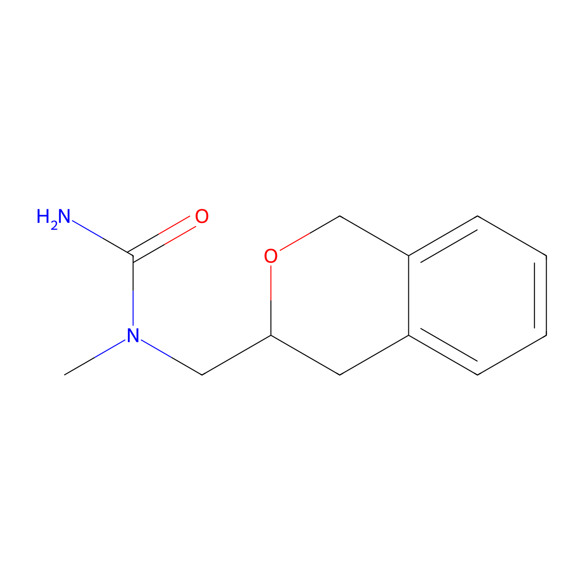 1-[(3,4-dihydro-1H-2-benzopyran-3-yl)methyl]-1-methylurea molecular structure, CAS 3054576-89-2