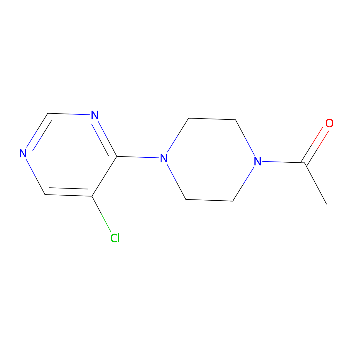 1-[4-(5-Chloropyrimidin-4-yl)piperazin-1-yl]ethan-1-one molecular structure, CAS 3054577-00-0