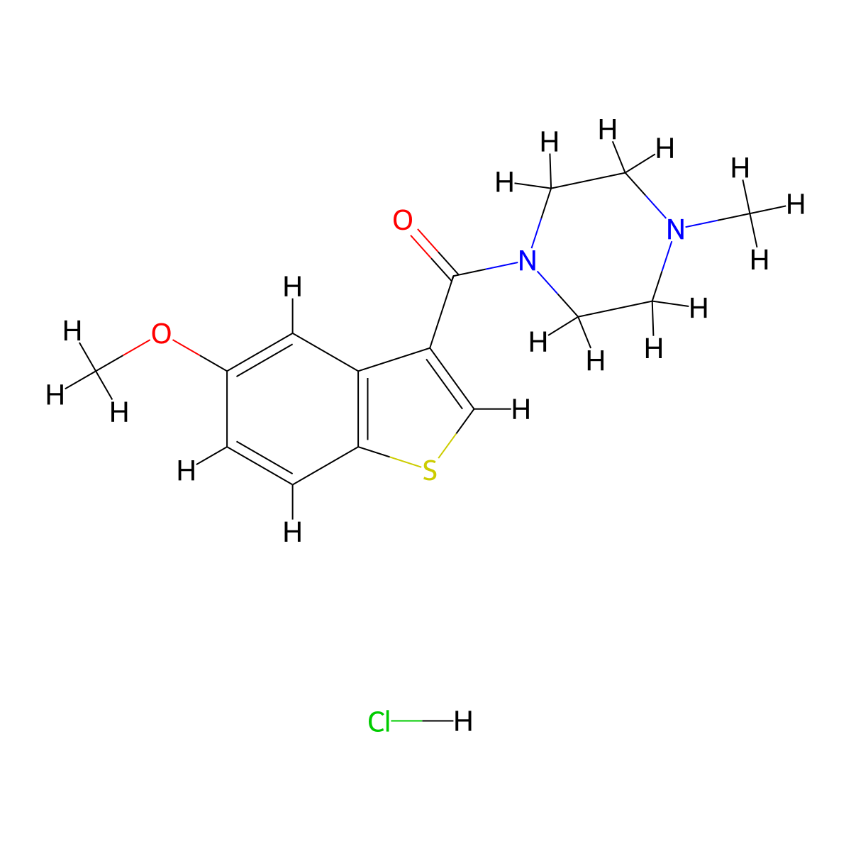 1-(5-Methoxy-1-benzothiophene-3-carbonyl)-4-methylpiperazine hydrochloride molecular structure, CAS 3054577-20-4