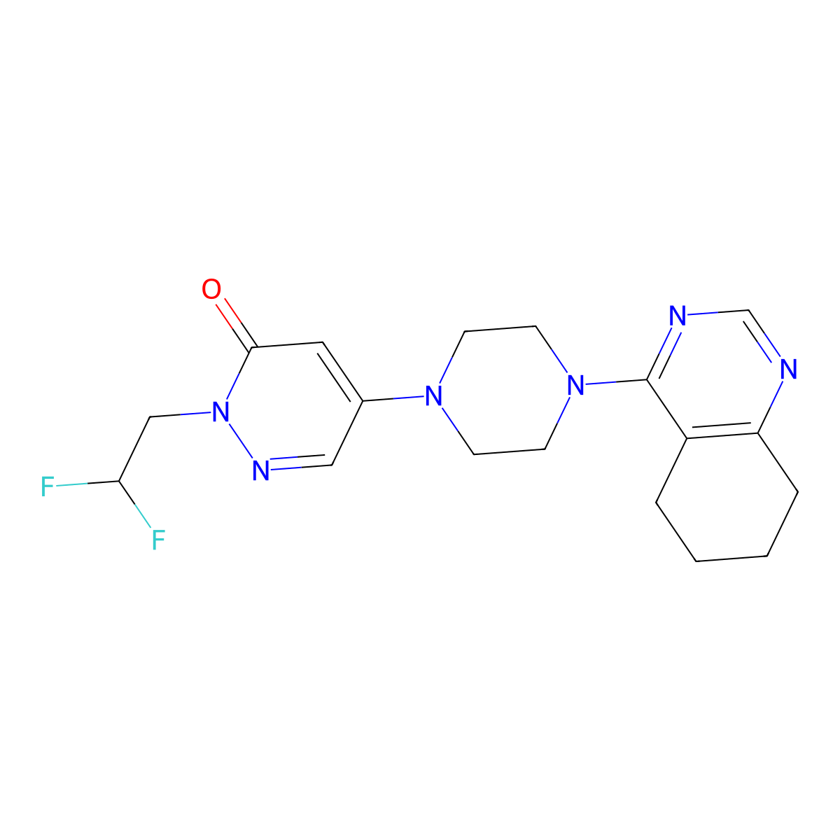 2-(2,2-Difluoroethyl)-5-[4-(5,6,7,8-tetrahydroquinazolin-4-yl)piperazin-1-yl]-2,3-dihydropyridazin-3-one molecular structure, CAS 3054577-61-3